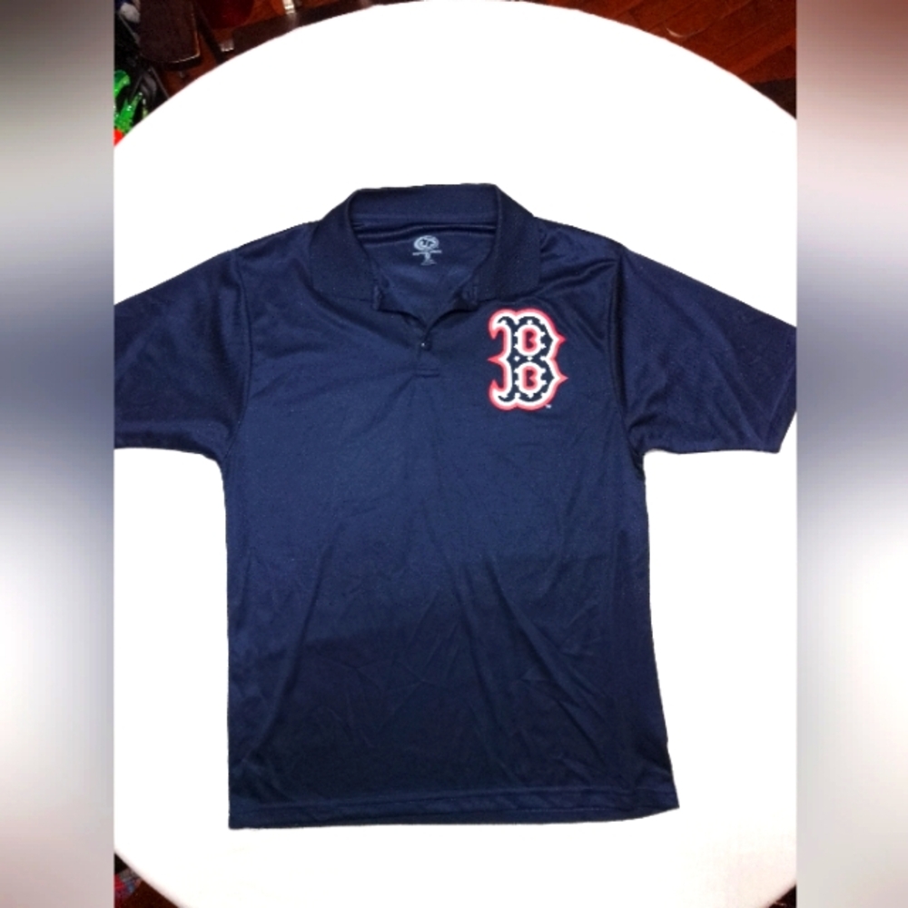 True Fan Boston Red Sox Lightweight Navy Polo Shirt